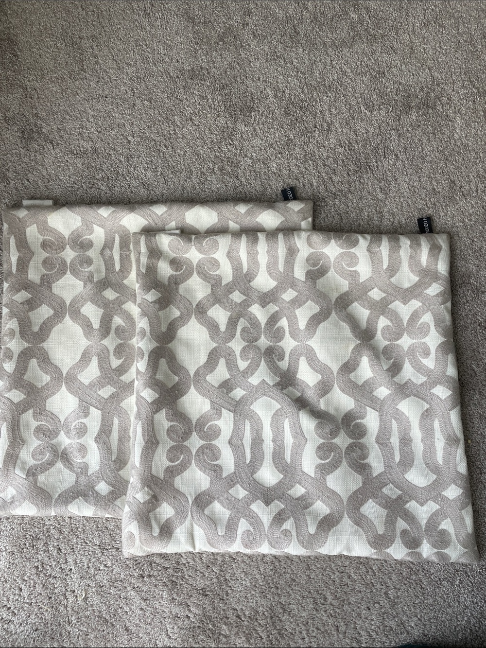 Neutral Geo Pattern Decorative Pillow Covers - Set of 2